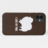 白いポメラニア犬のシルエット- I愛私のPom Case-Mate iPhoneケース (裏面(横))