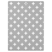 白いポルカが灰色に交差 クリップボード (裏面)