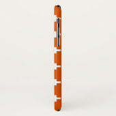 白いポルカが燃えたオレンジに交差する Case-Mate iPhoneケース (裏面/左)