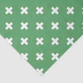 白いポルカが緑に交差 薄葉紙 (詳細)