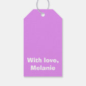 白いポルカが薄紫に交差 ギフトタグ (裏面)