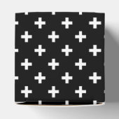 白いポルカが黒に交差 フェイバーボックス (上部)