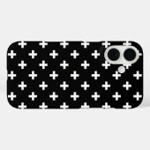 白いポルカが黒に交差 Case-Mate iPhoneケース (裏面 (横))