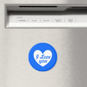 白いポルカハートオンブルー マグネット (インサイチュ (食洗機))