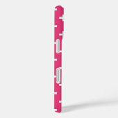 白いポルカ十字が明るい赤紫色 Case-Mate iPhoneケース (裏面 / 右)