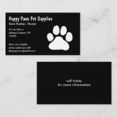 白いポープリントを黒に – (カスタム文字と色) 名刺 (正面/裏面)