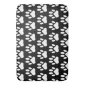 白いポープリントカートゥーンスケッチパターン バスマット (正面縦)