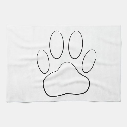 白いポープリント キッチンタオル (横)