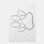 白いポープリント キッチンタオル (縦)