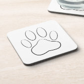 白いポープリント コースター (左側)