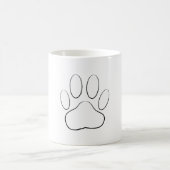 白いポープリント コーヒーマグカップ (中央)