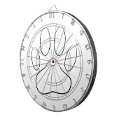 白いポープリント ダーツボード (正面右)