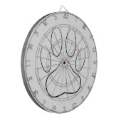 白いポープリント ダーツボード (正面左)