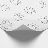 白いポープリント ラッピングペーパー (角)