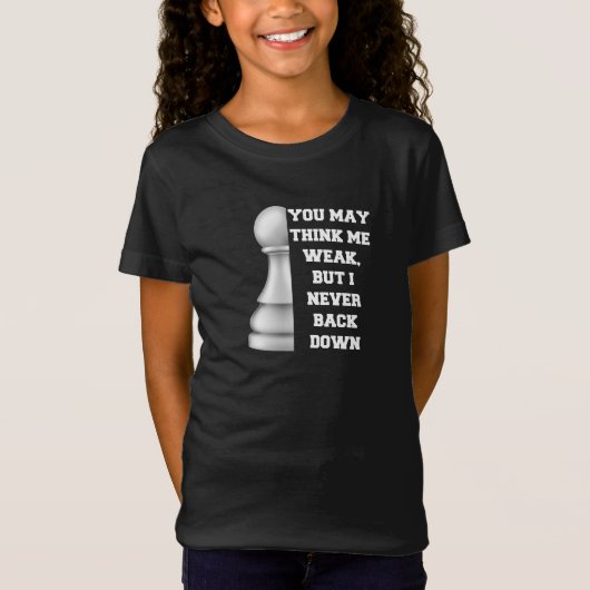 白いポーンチェスの強さ回復戦略ポー Tシャツ (正面)