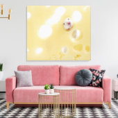 白いマウスのスタジオショット貫通穴を見て キャンバスプリント (インサイチュ (リビング))