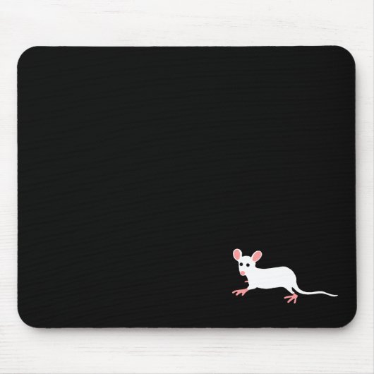 白いマウスのmousepad マウスパッド (正面)