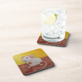 白いマウスまたはラットのコースター コースター (右側)