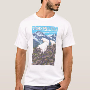 白いマウンテンゴートFamilyColorado Tシャツ