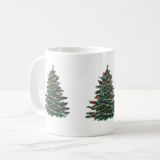 白いマグの幸せな休日の新年 コーヒーマグカップ (正面左)