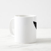 白いマグのLirikの黒いロゴ コーヒーマグカップ (正面左)