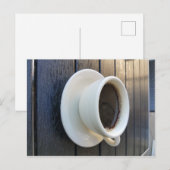 白いマグカップのコーヒー ポストカード (正面/裏面)