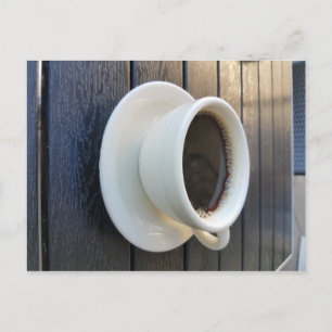 白いマグカップのコーヒー ポストカード