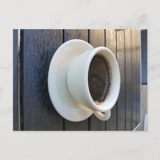 白いマグカップのコーヒー ポストカード (正面)