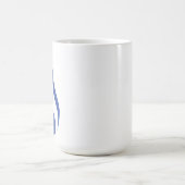 白いマグカップの水滴デザイン コーヒーマグカップ (中央)