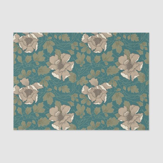 白いマグノリアのティッシュペーパー 薄葉紙 (正面)