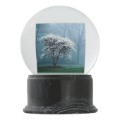 白いマグノリアの木は私の詩です スノーグローブ (裏面)