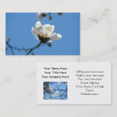 白いマグノリアの花の名刺の青空 名刺 (正面/裏面)