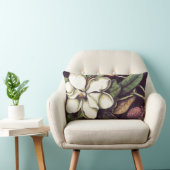 白いマグノリアの花の装飾的な腰神経の枕 ランバークッション (椅子)