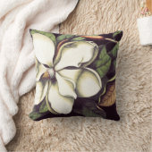 白いマグノリアの花の装飾的な装飾用クッション クッション (ブランケット)