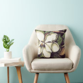 白いマグノリアの花の装飾的な装飾用クッション クッション (椅子)