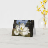 白いマグノリアの花はあなたの考えることを言います カード (黄色い花)