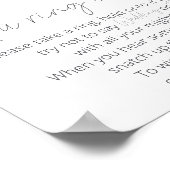 白いマグノリア素朴フローラはItゲームにリングや輪を入れた ポスター (角)