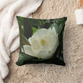 白いマグノリア クッション (ブランケット)
