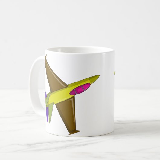 白いマグモックアップ写真 コーヒーマグカップ (正面左)