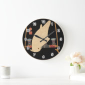 『白いマコー』 ラージ壁時計 (ホーム)