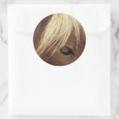 白いマネの馬 ラウンドシール (バッグ)