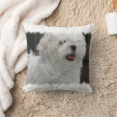 白いマルタの子犬の枕 クッション (ブランケット)