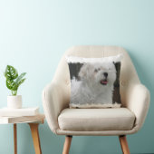 白いマルタの子犬の枕 クッション (椅子)