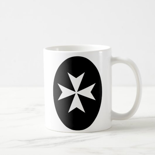 白いマルタ十字 コーヒーマグカップ (右)