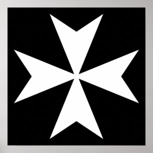 白いマルタ十字 ポスター