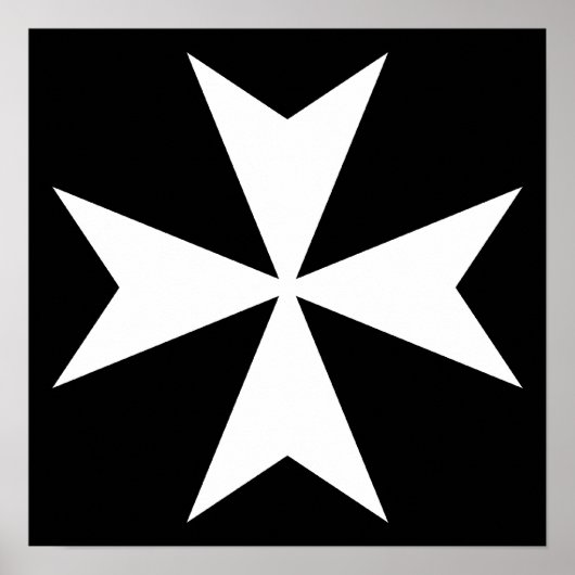白いマルタ十字 ポスター (正面)