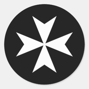 白いマルタ十字 ラウンドシール