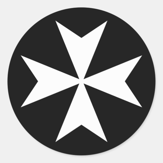 白いマルタ十字 ラウンドシール (正面)
