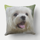白いマルタ犬 クッション (裏面)
