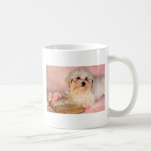白いマルタ犬 コーヒーマグカップ (右)